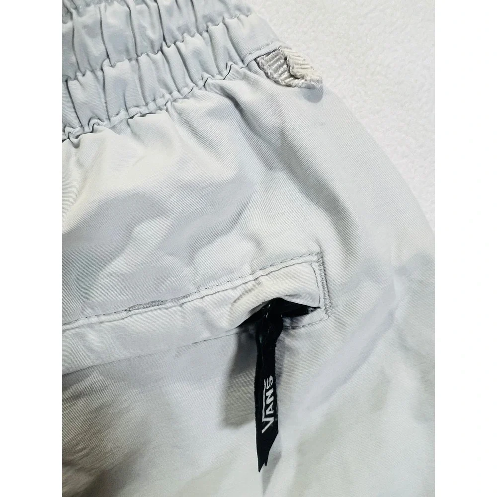Vans Primary Volley Shorts Mens M Gray Elastic Waist Skate FLAWED DRAWSTRING